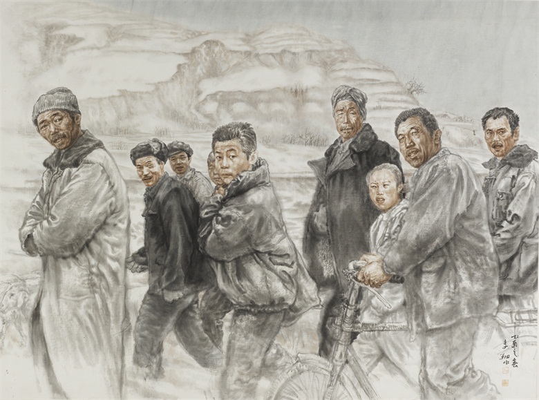 李翔  《寒塬》  150x280cm  国画  2005年.jpg