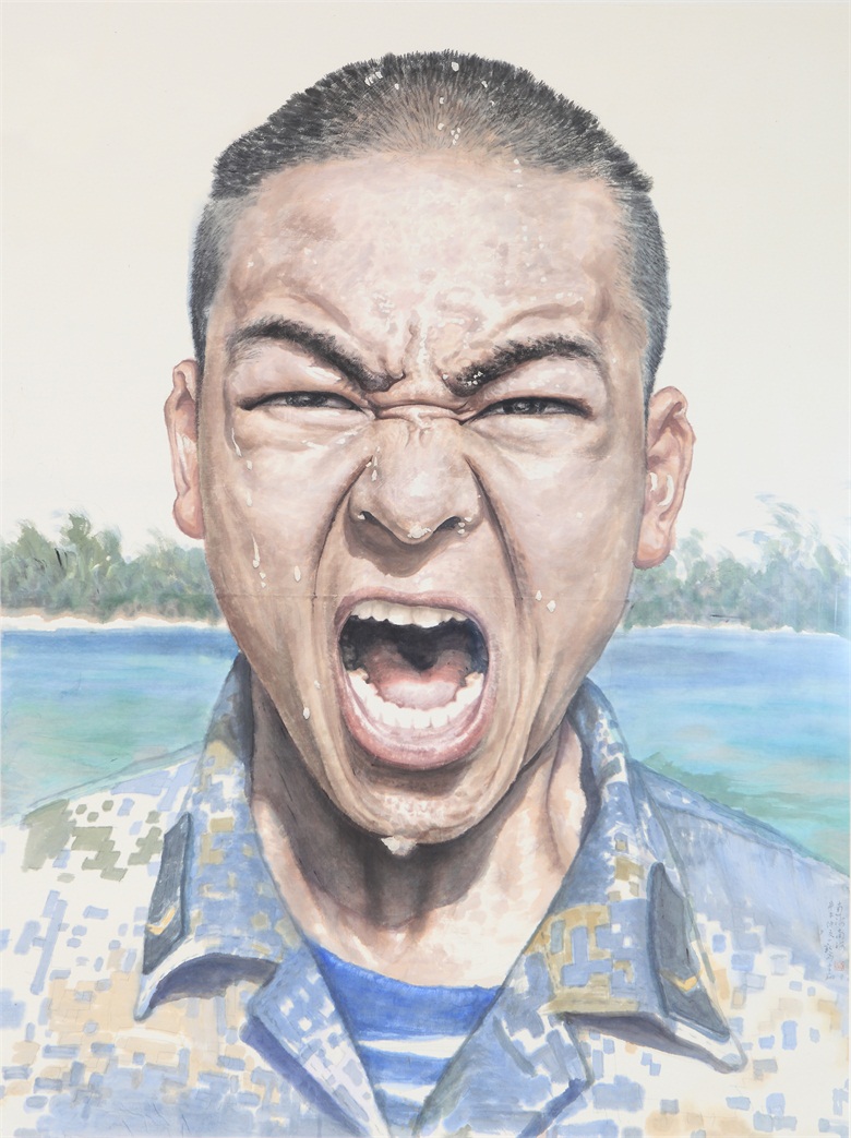 李翔 《南海·南海》国画  230cm×200cm   2014年.jpg