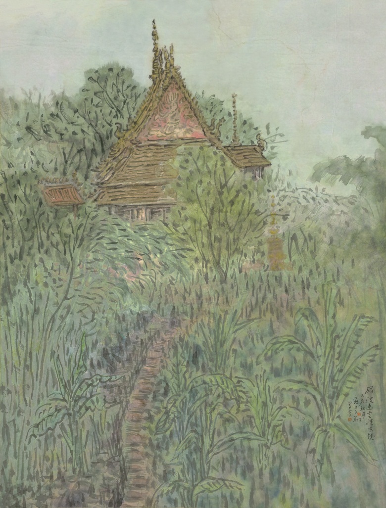（1）李翔 《绿波连云清凉境》 79x60cm 宣纸设色 2019年.jpg