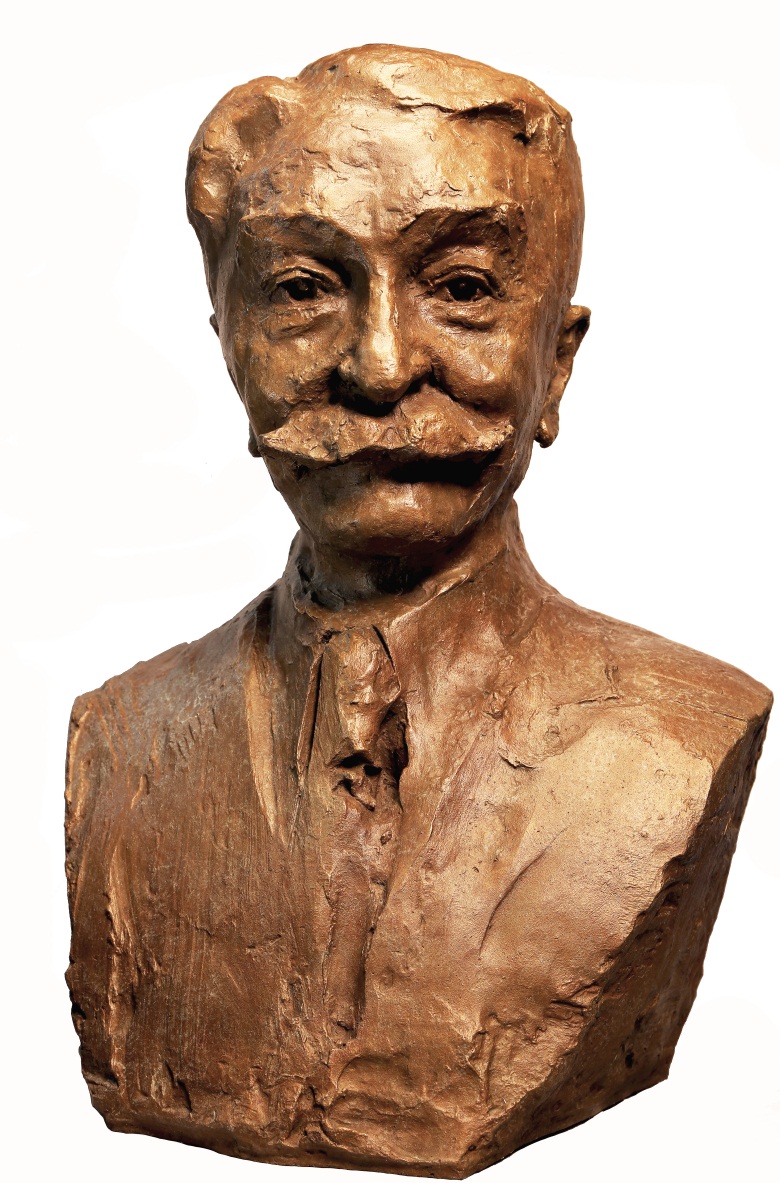 吴为山作《顾拜旦》青铜 76x60x40cm 2016年创作，藏于国际奥委会总部.jpg