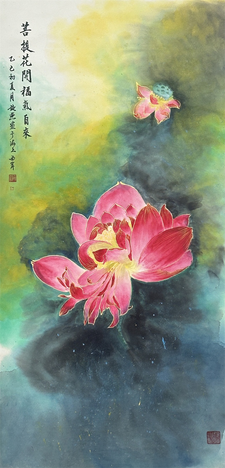 《菩提花开福气自来》138cmx69cm 2025年.jpg