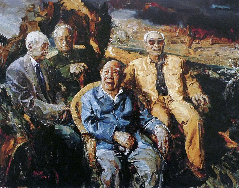 骆根兴 《西部守望之二》  2004年作   195×250cm.jpg