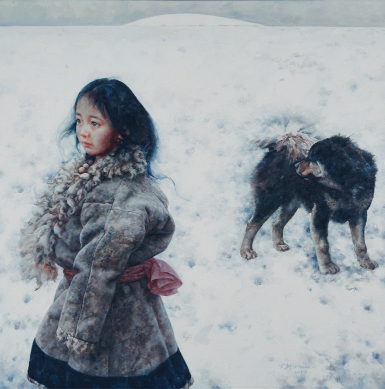 《没有回声的荒原》  130x130cm  2009年  .jpg