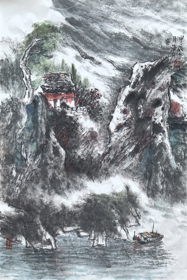 《半溪云山》46x69cm 创作于2024年.jpg