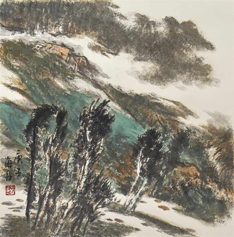 《暮云凝碧》40X40cm 创作于2019年.jpg
