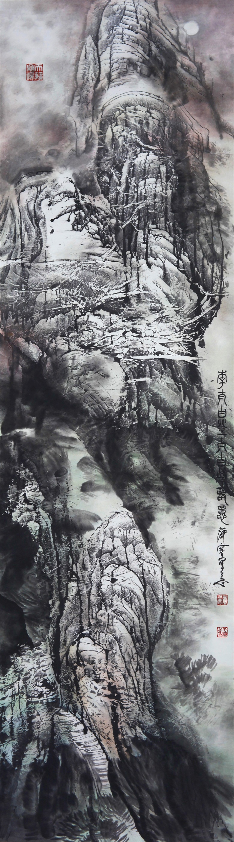 李白诗意系列之《登太白峰》180x48cm 2006年 宣纸水墨.jpg
