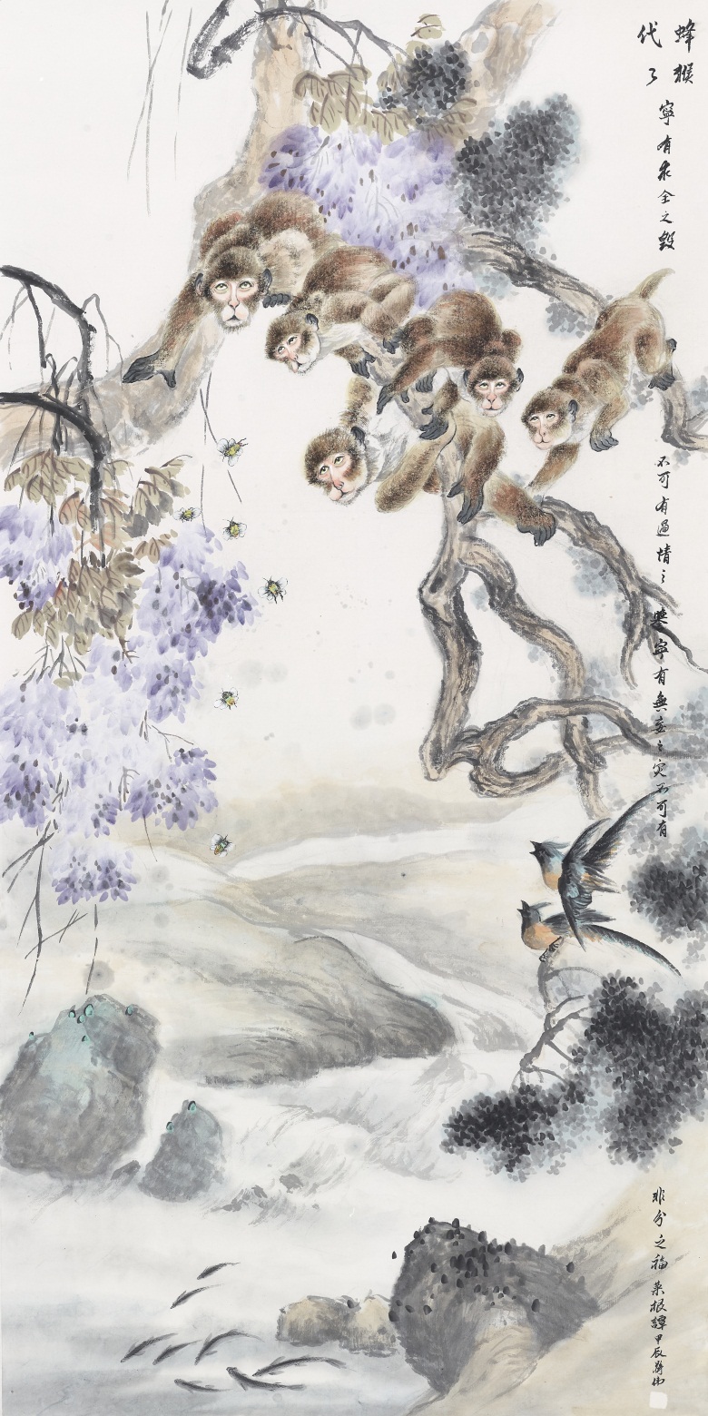 4.《代代蜂猴》 2024年 70x140cm.jpg