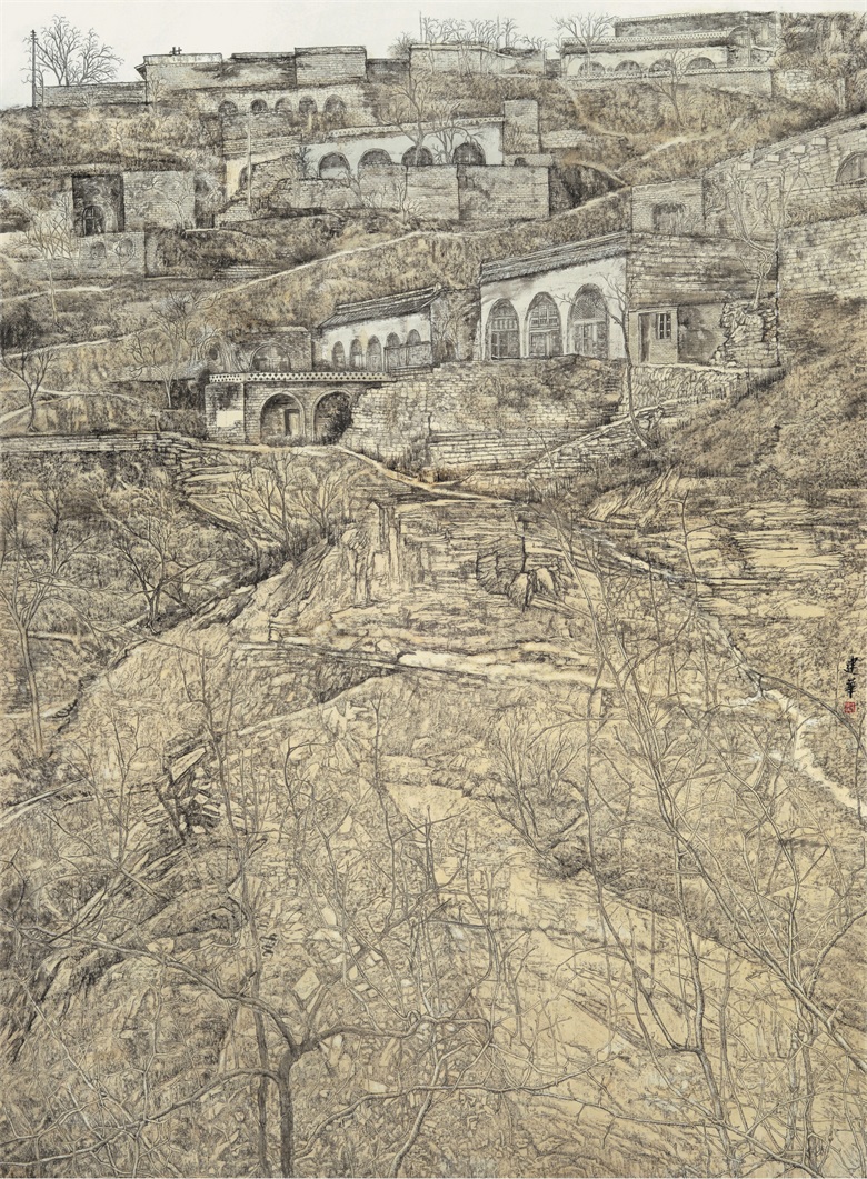 《塬上印象》 入选 翰墨青州2017全国中国画展.jpg