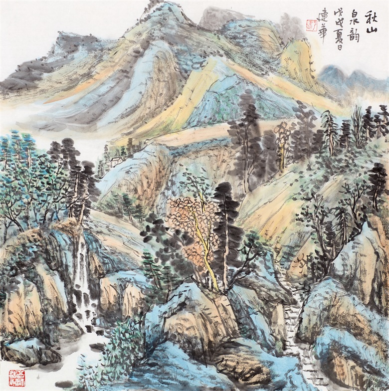 《秋山泉韵》69×69.jpg