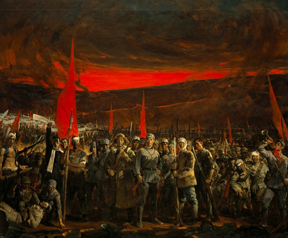 《血肉长城-义勇军进行曲》合作 2009年 480x400cm 布面油画 中国美术馆藏.jpg