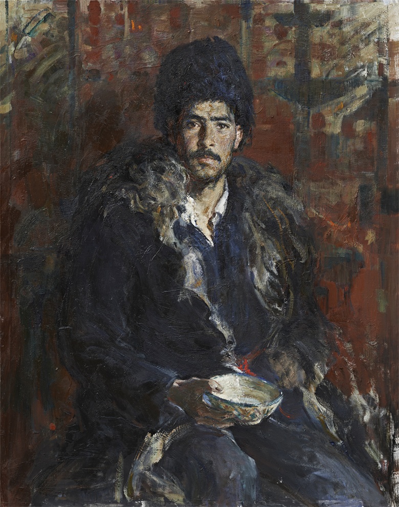 2011年 《昆仑山青年--洛孜·伊明》120 X 95cm 布面油画.jpg