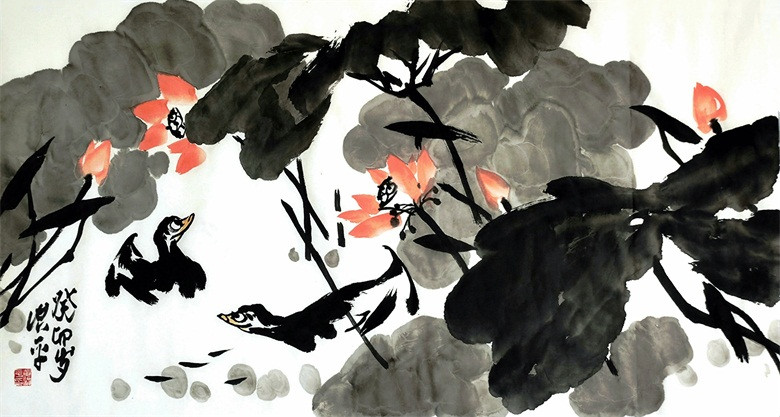 1.《荷花深处》48x90cm.jpg