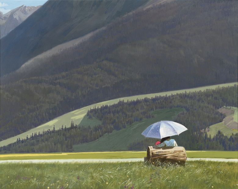 〈呼吸·祁连山〉 80x100 布面油画2016.JPG