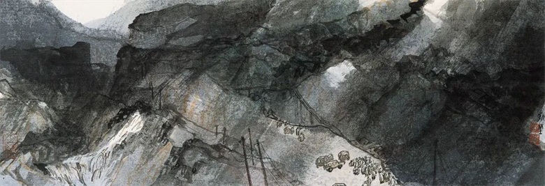 汶川写生之一19cm×56cm纸本设色2012年.jpg