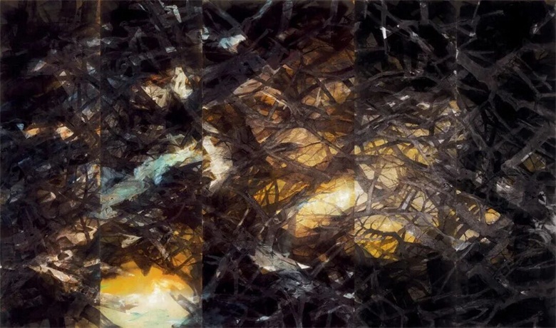 李劲堃《千年结》310×600cm&nbsp;纸本设色&nbsp;2003.jpg