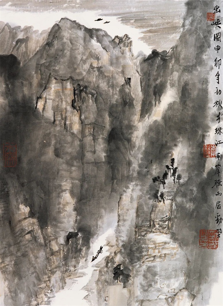 出峡图38cm×27.5cm 纸本设色2011年.jpg