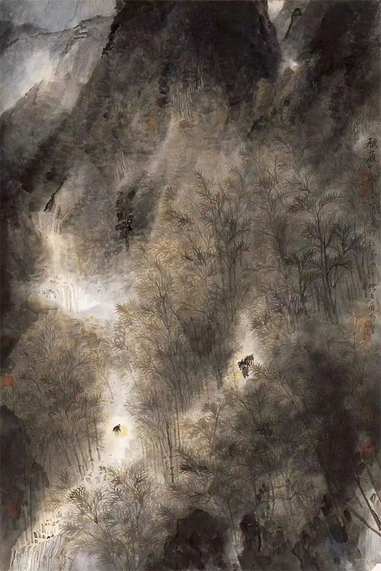 秋夜124cm×83cm 纸本设色2007年.jpg