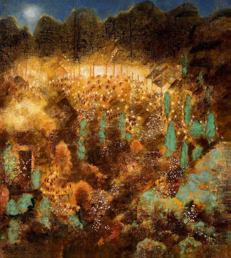 《良宵》170×180cm&nbsp;纸本设色&nbsp;2001.png