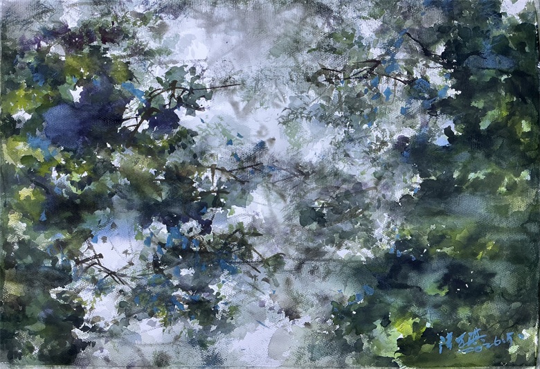 《又是一年梨花雨》 78x56cm  水彩画.jpg