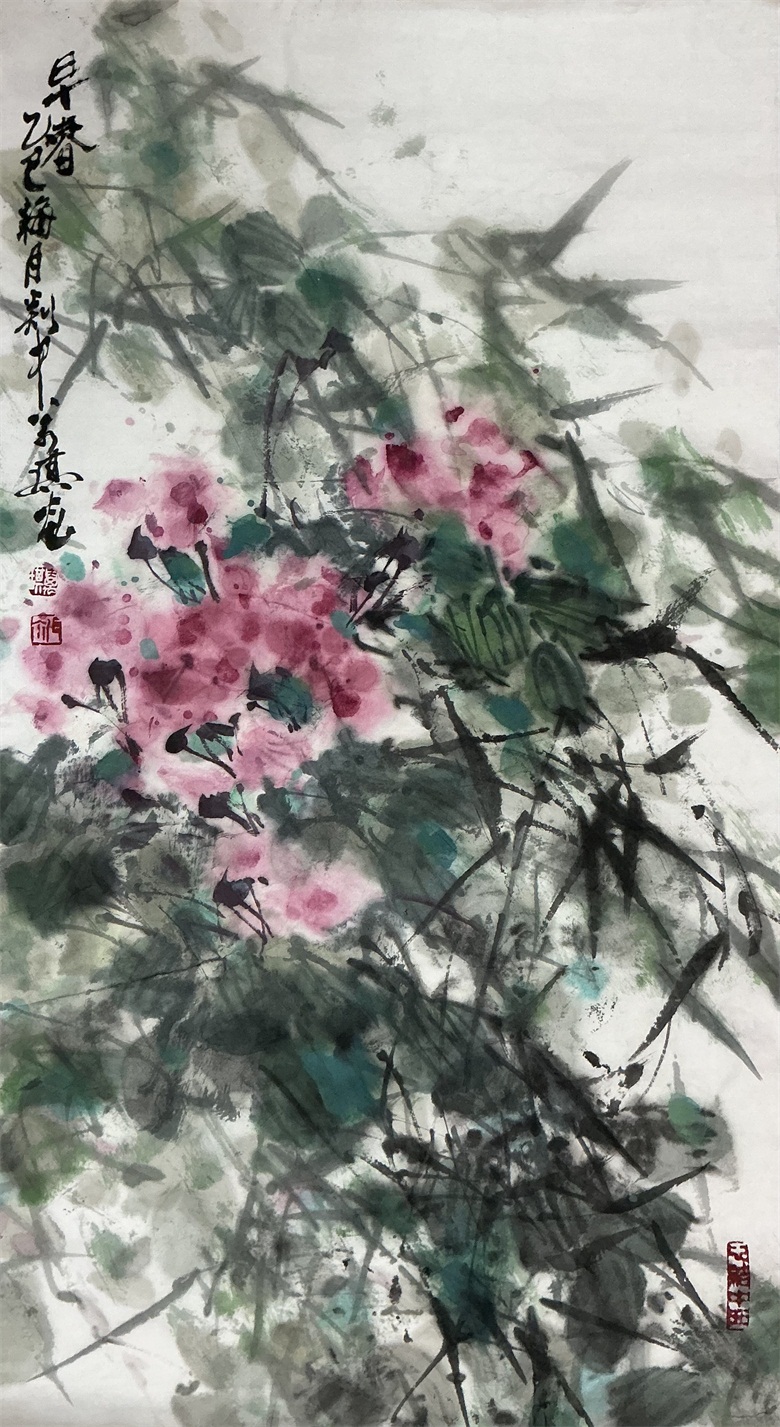《早春》 68x136cm  中国画.jpg