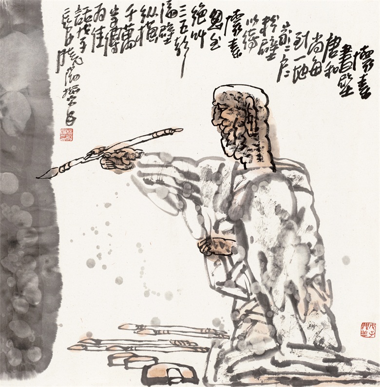 怀素书壁 68×68cm   纸本水墨  2008年.jpg
