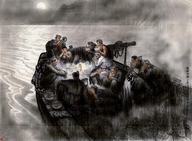 黄河的歌   238×324cm  纸本设色  1983年.jpg