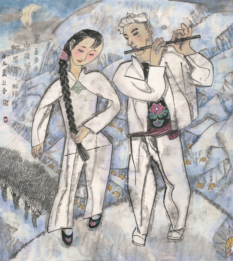 《陕北情歌》90x90cm 2012年.jpg