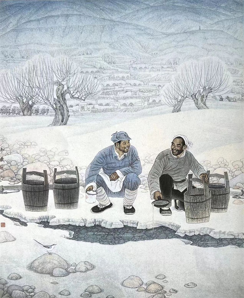 20260827178779647453.jpg 《七九河开》 100cm×82cm 中国画 1991年1991年入选建党70周年全国美展、1991年入选中国画研究院(国家画院)人物画专题展.jpg