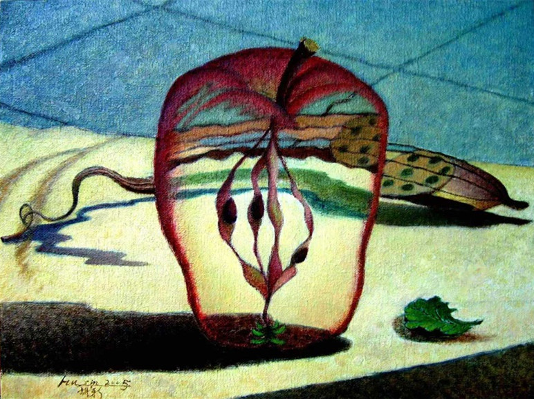 20261013179186406163.jpg 《有苹果的静物》 30cmx40cm 油画.jpg