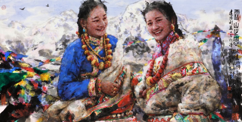 1768207751313955.jpg 2023年 《雪山之恋》 68x138cm 2023年.JPG